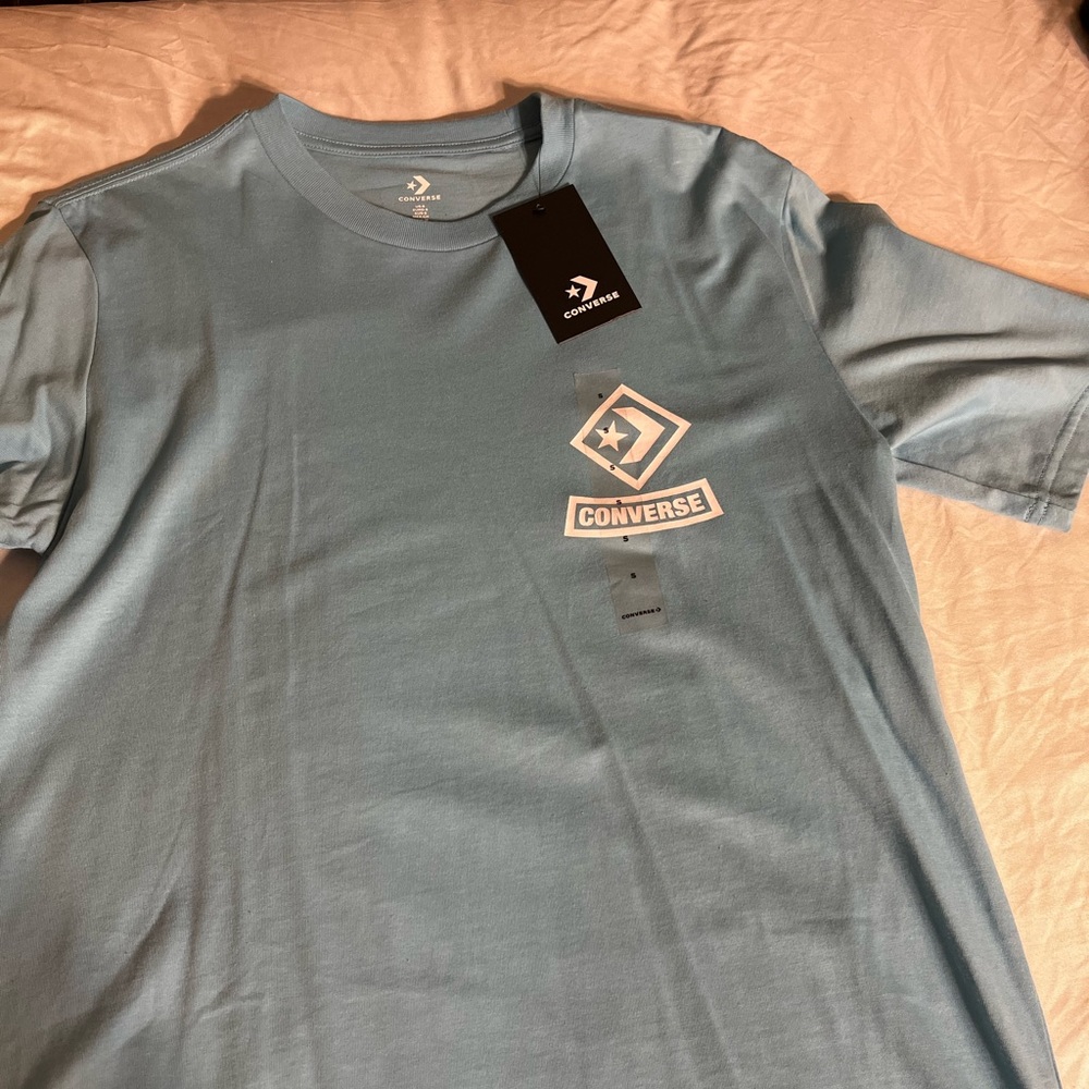 Converse blue and white shirt